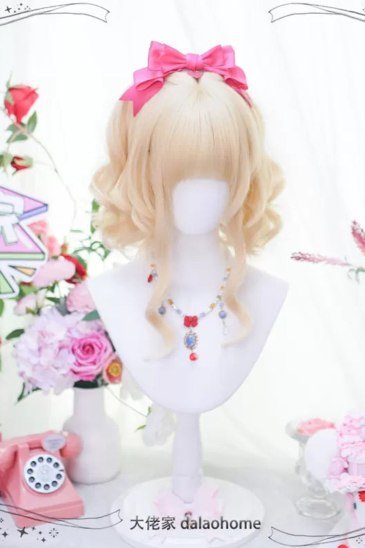 Kawaii Fashion Wig - Gold Secondary, Gold, Sweet Style - Lolita Coordinate Hair - additional product view 3