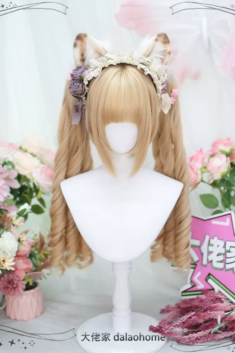 Kawaii Fashion Wig - Golden Secondary Roman Curl, Gold, Sweet Style - additional product view 2