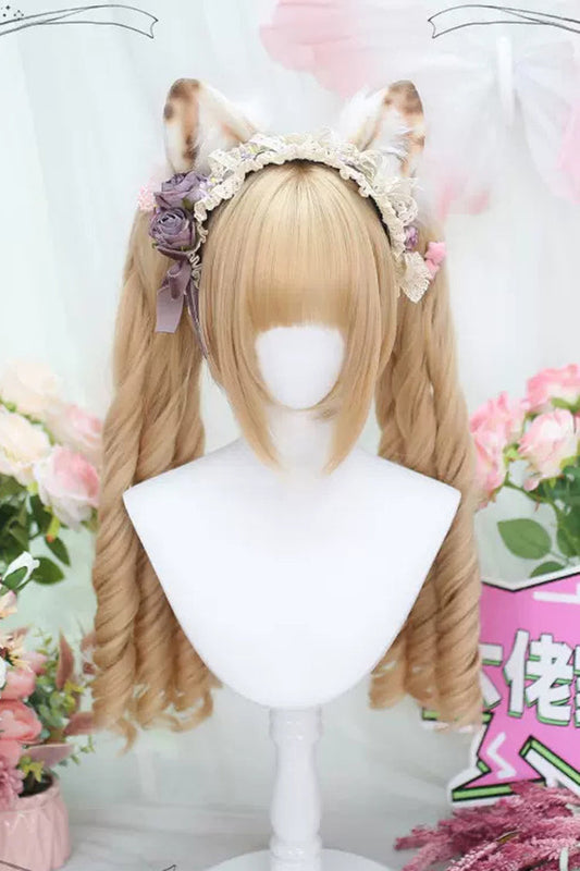 Kawaii Fashion Wig - Golden Secondary Roman Curl, Gold, Sweet Style - main product image