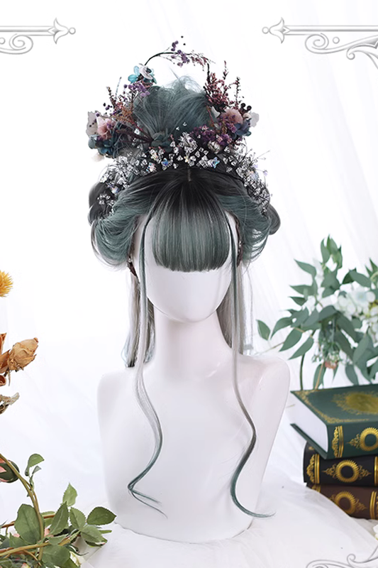 Kawaii Fashion Wig - Gradient Gray Big Wavy, 2 Colors, Classic Style - additional product view 2