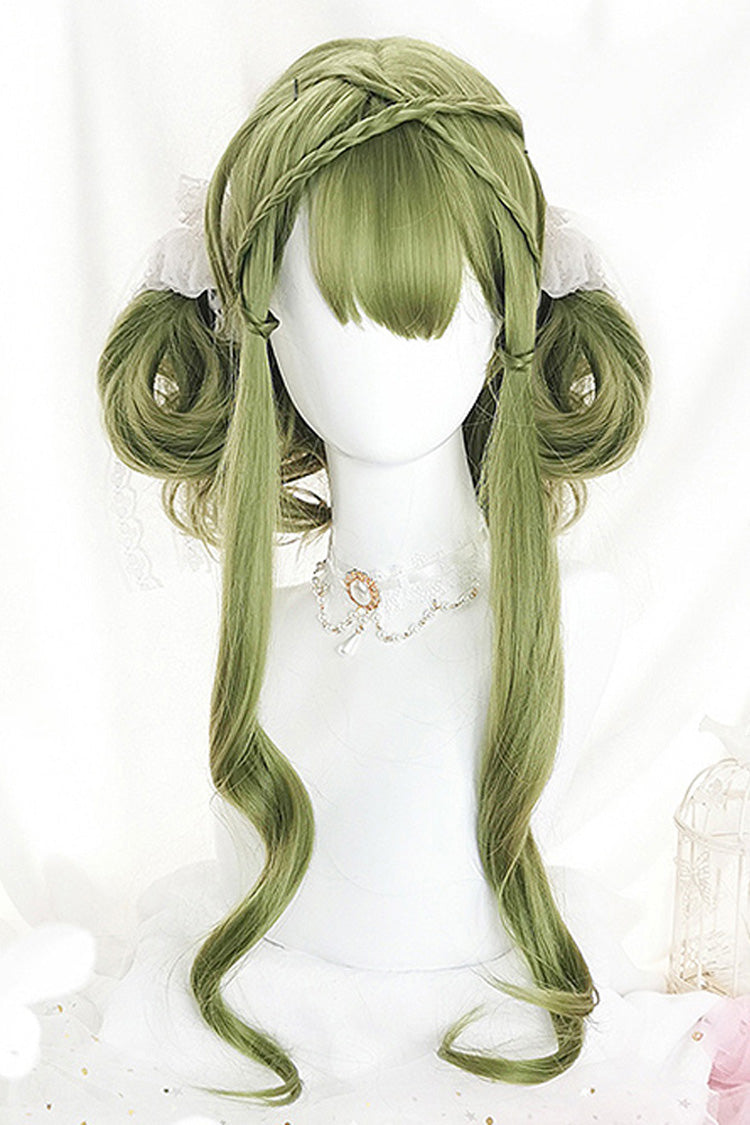 Kawaii Fashion Wig - Grass Green Air Bangs, Green, Classic Style - additional product view 2