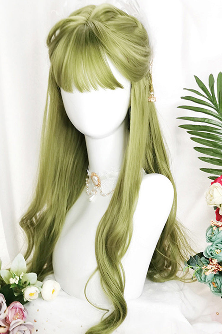 Kawaii Fashion Wig - Grass Green Air Bangs, Green, Classic Style - additional product view 3