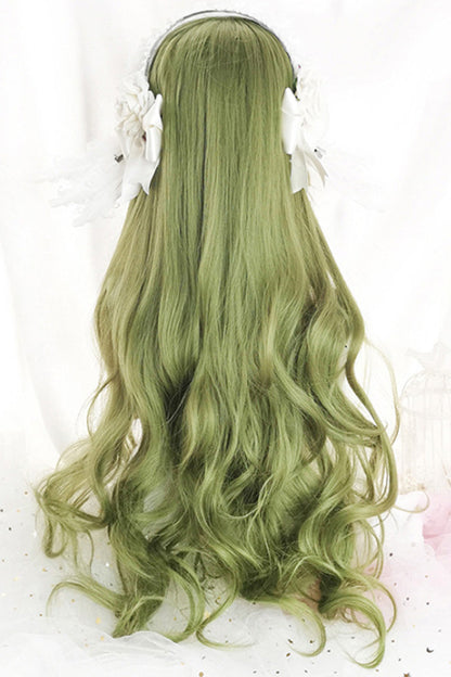 Kawaii Fashion Wig - Grass Green Air Bangs, Green, Classic Style - additional product view 5