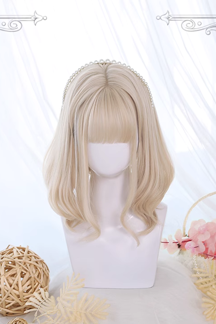 Kawaii Fashion Wig - Hair Slightly Curly, Yellow, Sweet Style - additional product view 2