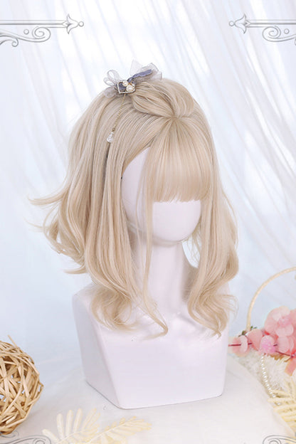 Kawaii Fashion Wig - Hair Slightly Curly, Yellow, Sweet Style - additional product view 3