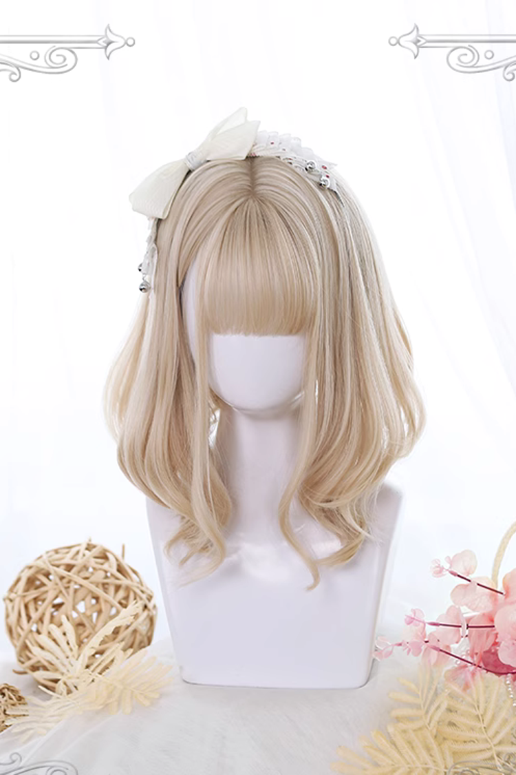 Kawaii Fashion Wig - Hair Slightly Curly, Yellow, Sweet Style - main product image
