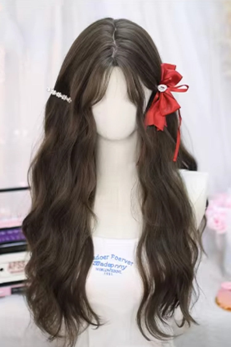 Kawaii Fashion Wig - Hazelnut Ash Brown Center Part, Brown, Sweet Style - main product image