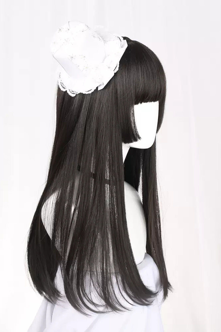 Kawaii Fashion Wig - Hime Cut, Black, Gothic Style - Lolita Coordinate Hair - additional product view 2