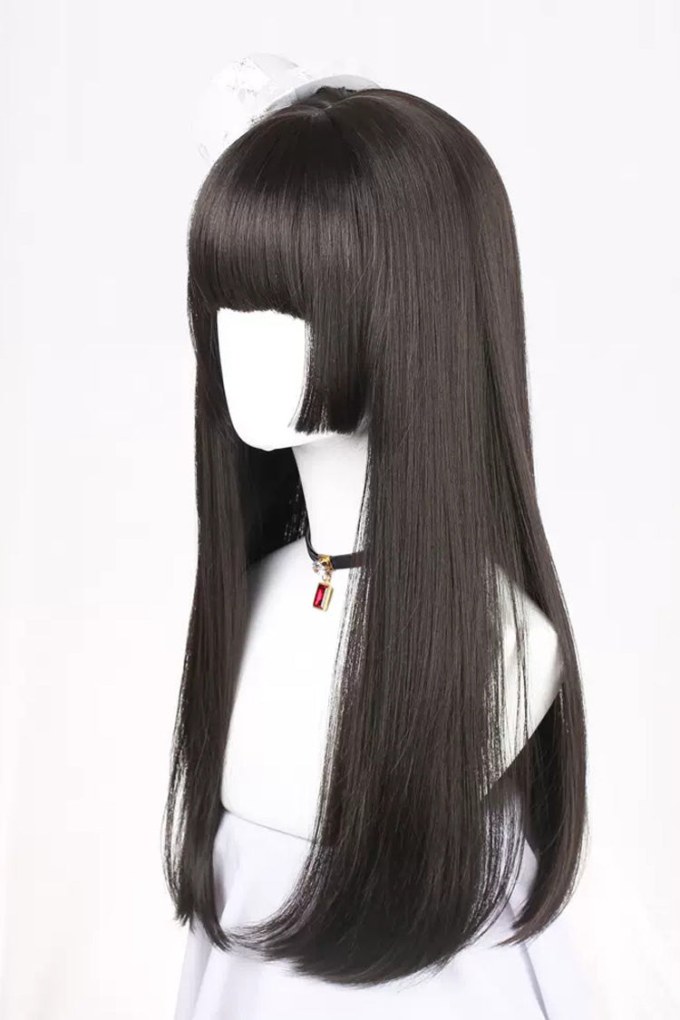 Kawaii Fashion Wig - Hime Cut, Black, Gothic Style - Lolita Coordinate Hair - additional product view 3