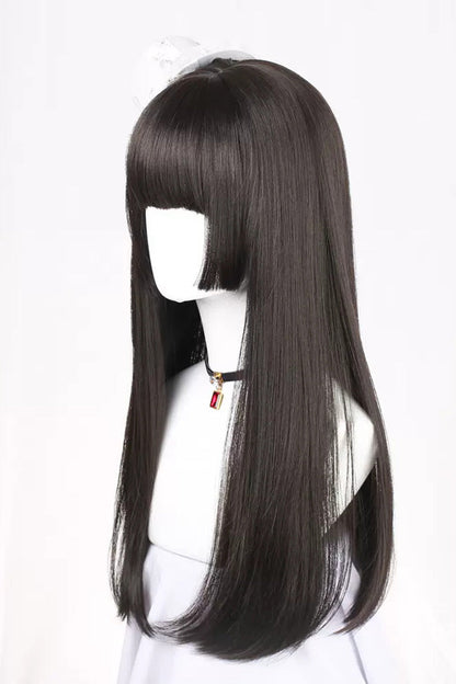 Kawaii Fashion Wig - Hime Cut, Black, Gothic Style - Lolita Coordinate Hair - additional product view 3