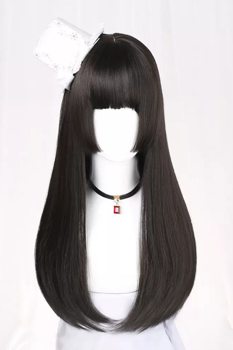 Kawaii Fashion Wig - Hime Cut, Black, Gothic Style - Lolita Coordinate Hair - main product image