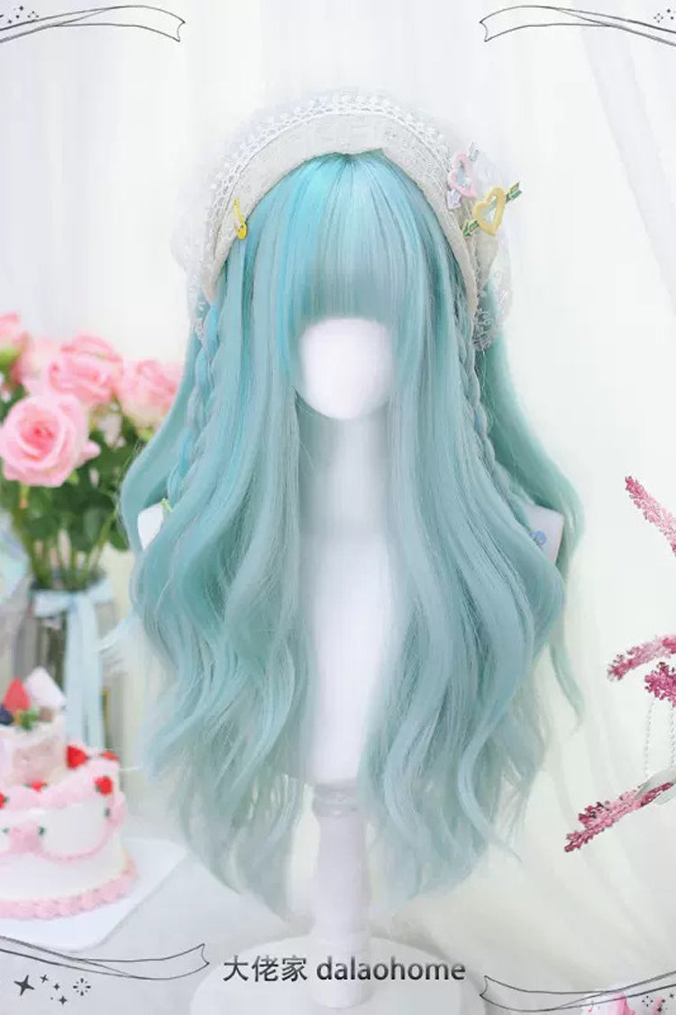 Kawaii Fashion Wig - Light Blue Secondary Wave, Blue, Sweet Style - additional product view 2