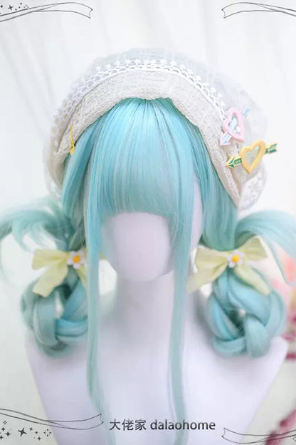 Kawaii Fashion Wig - Light Blue Secondary Wave, Blue, Sweet Style - additional product view 3