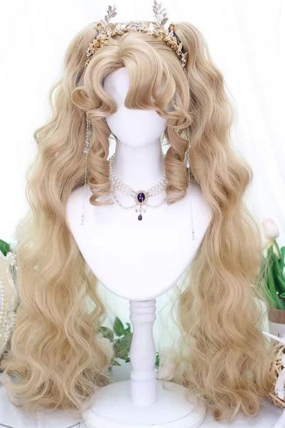Kawaii Fashion Wig - Milk Tea Gold Oil Painting Bangs, Gold, Sweet Style - main product image