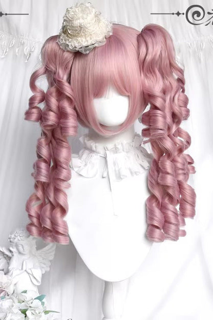 Kawaii Fashion Wig - Multi-layered Roman Curl, Pink, Sweet Style - main product image