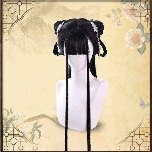 Kawaii Fashion Wig - Natural Chinoiserie, Black, Classic Style - additional product view 2