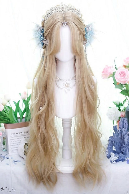 Kawaii Fashion Wig - Natural Eight Bangs, 2 Colors, Sweet Style - One-Size Milk-Tea-Champagne option