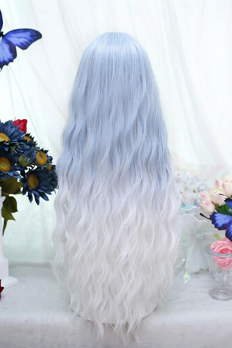 Kawaii Fashion Wig - Ombre Water Ripple Texture, Blue, Sweet Style - additional product view 3