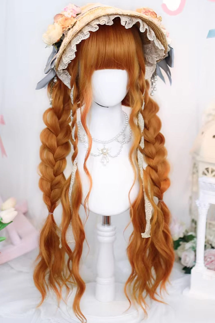 Kawaii Fashion Wig - Orange Brown, Brown, Sweet Style - Daily and Convention Styling - additional product view 4