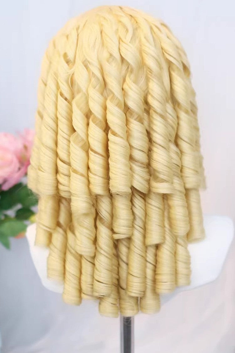 Kawaii Fashion Wig - Pale Gold Ringlet Curls, Gold, Sweet Style - additional product view 3