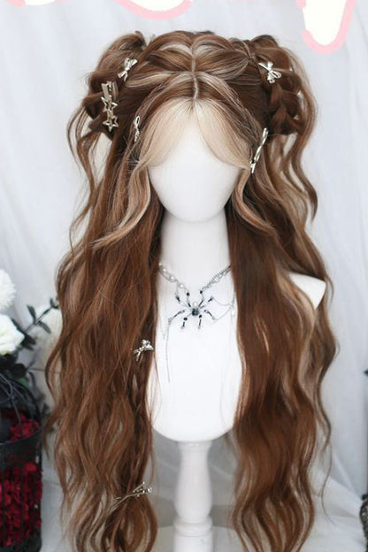 Kawaii Fashion Wig - Pick Dye, Brown, Sweet Style - Daily and Convention Styling - main product image
