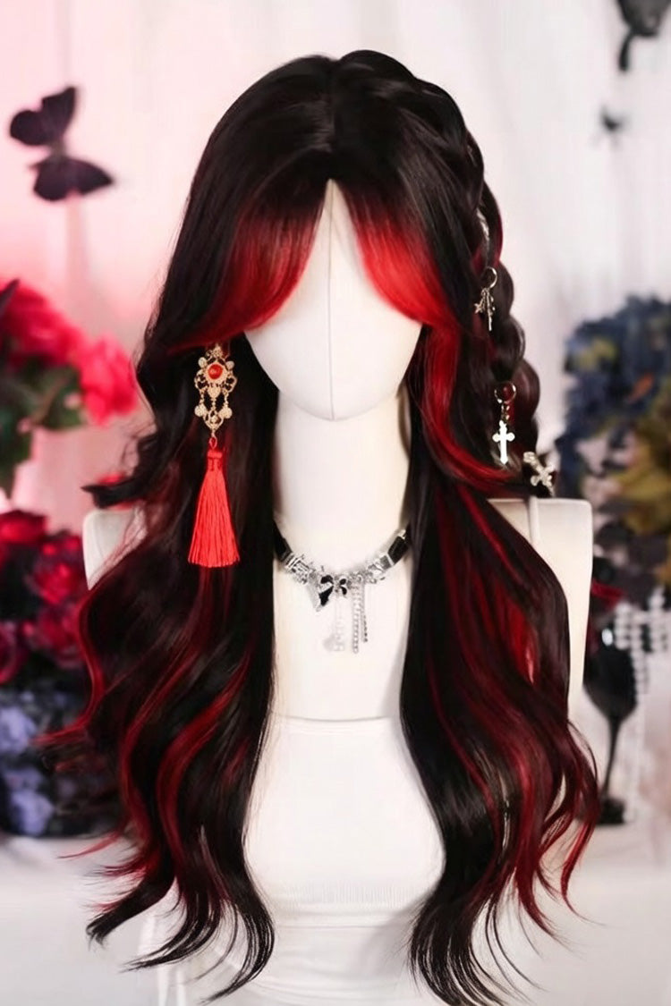 Kawaii Fashion Wig - Red/black Ombre, 2 Colors, Sweet Style, Gothic Style - main product image