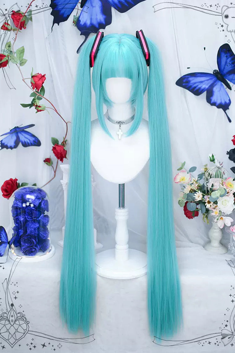 Kawaii Fashion Wig - Secondary Double Ponytail, Green, Sweet Style - additional product view 2