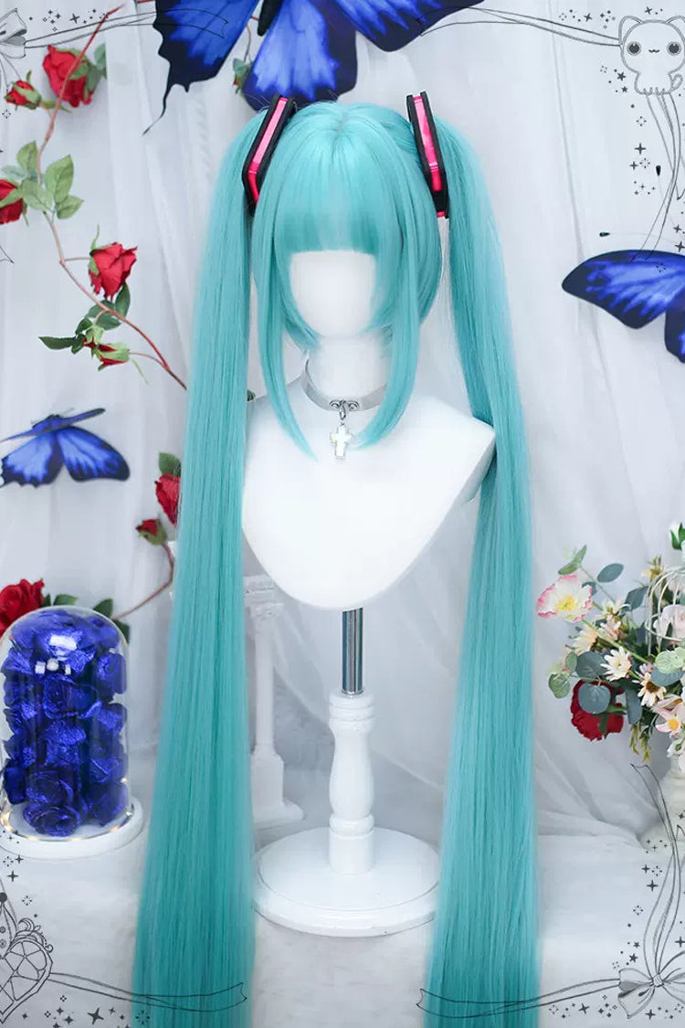 Kawaii Fashion Wig - Secondary Double Ponytail, Green, Sweet Style - additional product view 3