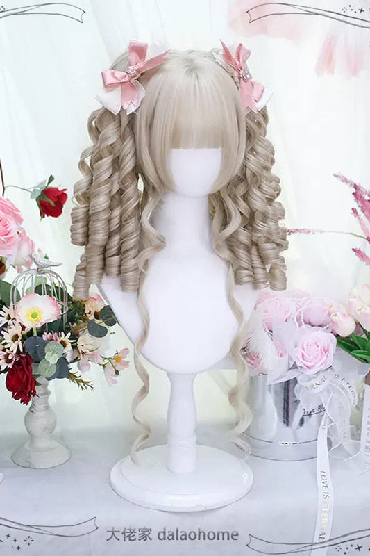 Kawaii Fashion Wig - Secondary Roman Curls, Beige, Sweet Style - additional product view 2