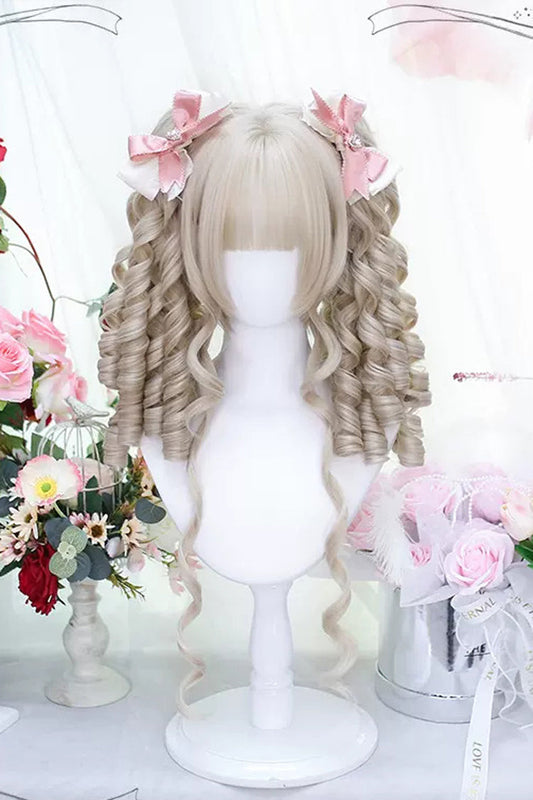 Kawaii Fashion Wig - Secondary Roman Curls, Beige, Sweet Style - main product image