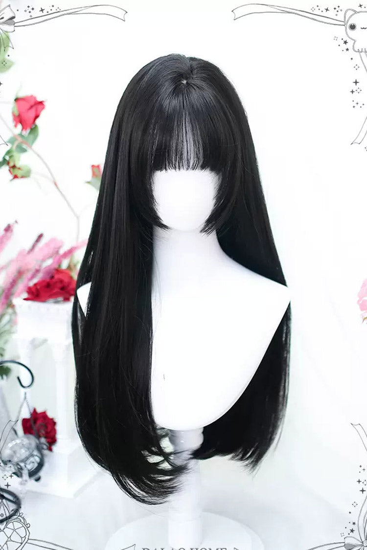 Kawaii Fashion Wig - Solid Color Cute, 2 Colors, Sweet Style - Black option