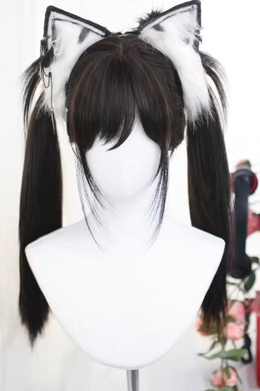 Kawaii Fashion Wig - Tea Brown Special Bangs, 2 Colors, Sweet Style - additional product view 2