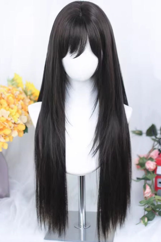 Kawaii Fashion Wig - Tea Brown Special Bangs, 2 Colors, Sweet Style - main product image