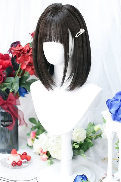 Kawaii Fashion Wig - Tea Brown Straight, 2 Colors, Sweet Style - additional product view 3