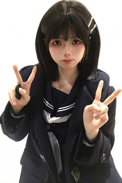 Kawaii Fashion Wig - Tea Brown Straight, 2 Colors, Sweet Style - additional product view 4