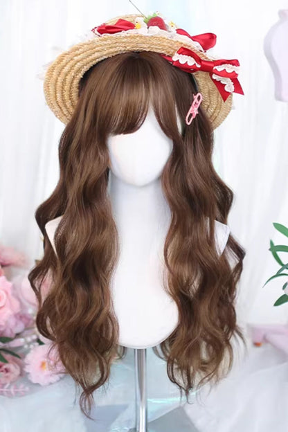 Kawaii Fashion Wig - Warm Brown Japanese Style Wavy, Brown, Sweet Style - main product image