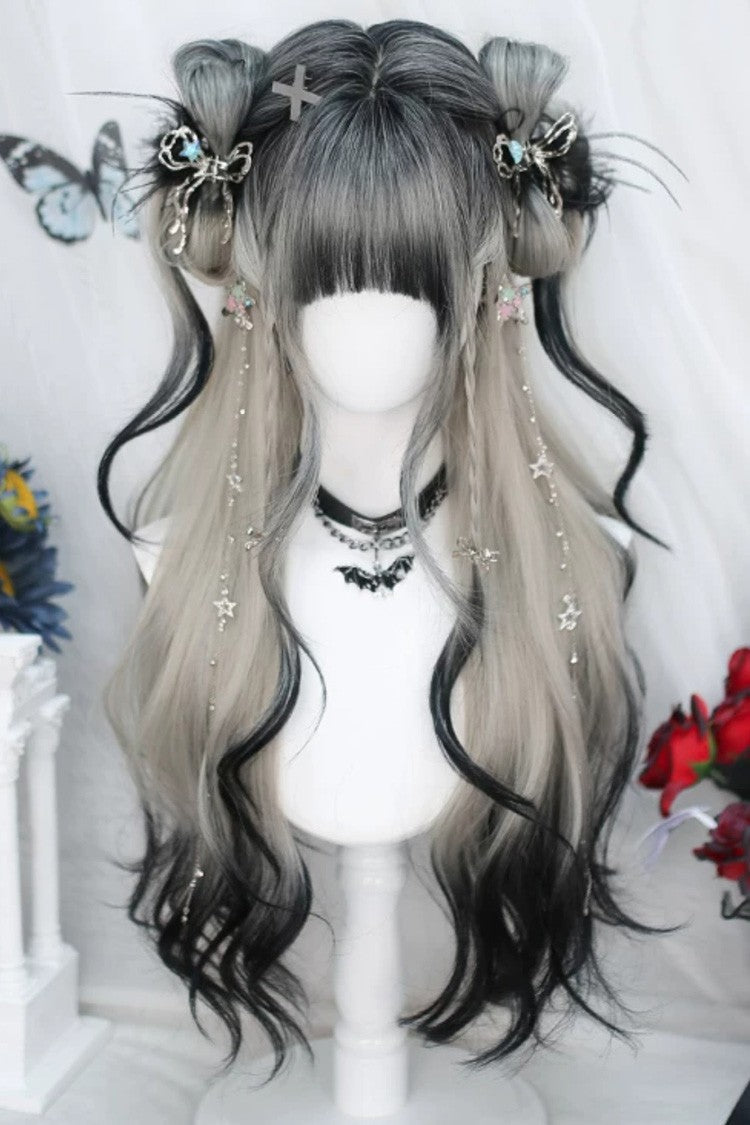 Kawaii Fashion Wig - White/black Gradient, 2 Colors, Classic Style, Sweet Style - main product image