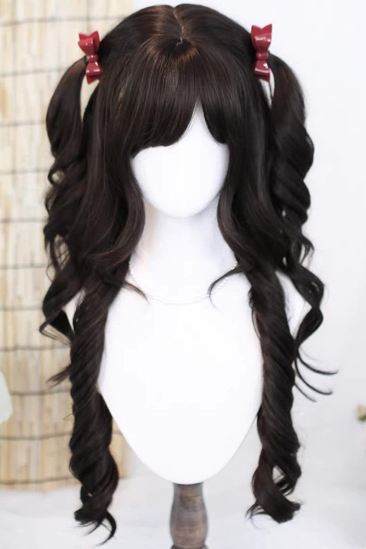 Kawaii Fashion Wig - Wispy Bangs Curls Daily, 3 Colors, Sweet Style - main product image