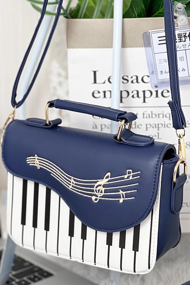 Kawaii Shoulder Bag - Blue/white Piano Note Music, 2 Colors, Sweet Style - main product image