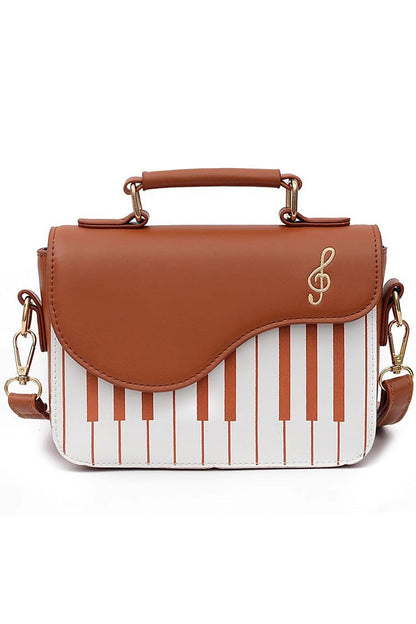 Kawaii Shoulder Bag - Piano Notes, 3 Colors, Classic Style, Embroidered, Sweet Style - additional product view 2