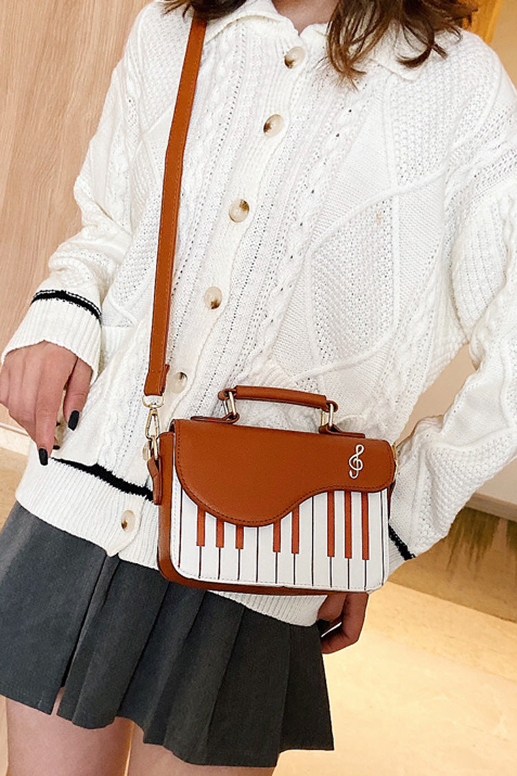 Kawaii Shoulder Bag - Piano Notes, 3 Colors, Classic Style, Embroidered, Sweet Style - additional product view 8