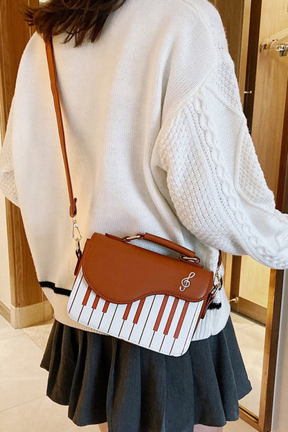 Kawaii Shoulder Bag - Piano Notes, 3 Colors, Classic Style, Embroidered, Sweet Style - additional product view 9