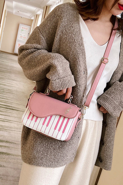 Kawaii Shoulder Bag - Piano Notes, 3 Colors, Classic Style, Embroidered, Sweet Style - additional product view 10