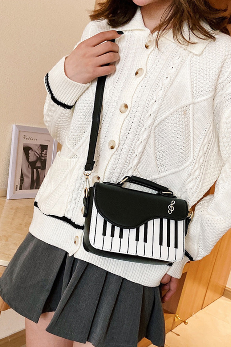 Kawaii Shoulder Bag - Piano Notes, 3 Colors, Classic Style, Embroidered, Sweet Style - additional product view 14