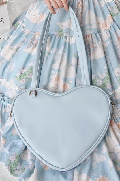 Kawaii Shoulder Bag - Solid Color Love Heart, 6 Colors, Sweet Style - additional product view 6