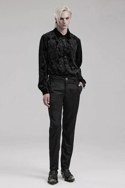 Lolita Blouse - 2 Colors, Men's Style, Printed, Long Sleeves - additional product view 5