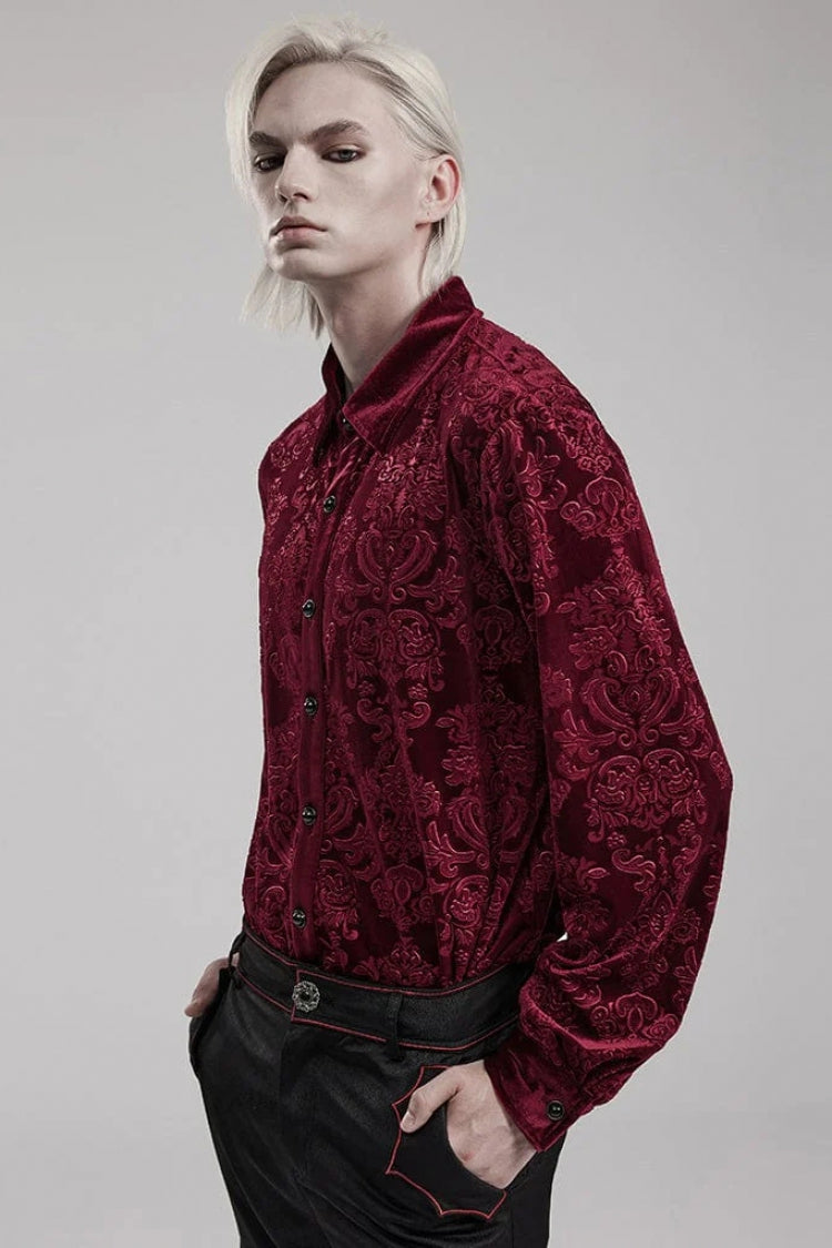 Lolita Blouse - 2 Colors, Men's Style, Printed, Long Sleeves - additional product view 11