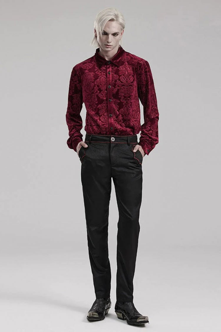 Lolita Blouse - 2 Colors, Men's Style, Printed, Long Sleeves - additional product view 13