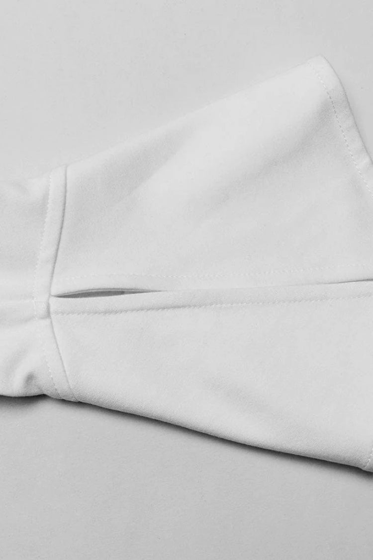 Lolita Blouse - Bat Collar, White, Women's Style, Long Sleeves, Gothic Style - additional product view 9