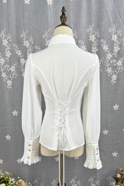 Lolita Blouse - Enchanted Dreamland, 6 Colors, Long Sleeves, Classic Style, Lace Trim - additional product view 3